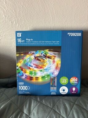 16-ft Plug-In RGB LED Tape Light with Remote - Blue